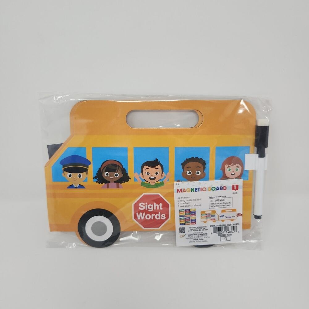 Sight Words Yellow School Bus Magnetic Board